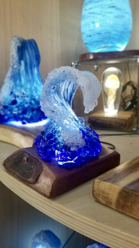 Glass Wave Art Made on Maui by Ryan Staub