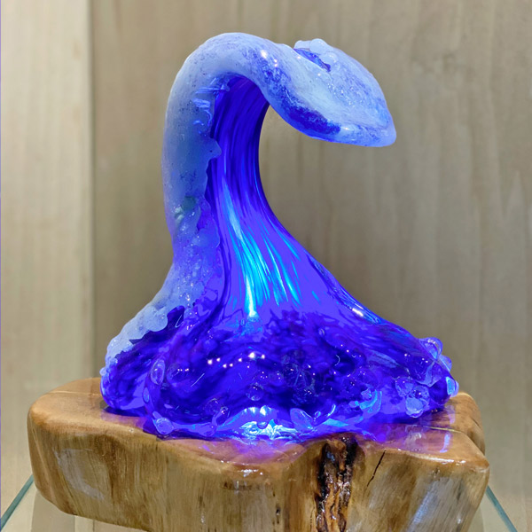 Glass Wave Art Made on Maui by Ryan Staub