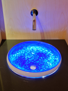 Moana Blue Sink<br>18-19″ +/- 1″ diameter by 6-7″ +/- 1″ deep