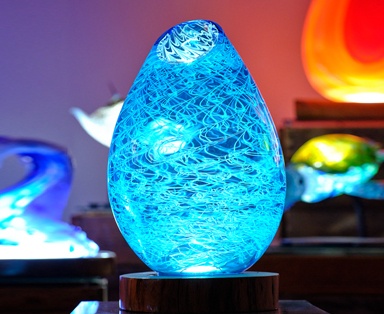 Jumbo Cut Top Vessel With LED Light Base - Feature Image