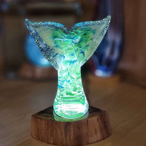 <p>Whale Tail <br>Dim: 7.5″ tall x 6.5″ wide<br> Retail Price: $598<br>These are one-of-a-kind pieces. Pictured is the actual art you’ll receive</p>